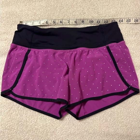 Lululemon Run Times Shorts Reflective Night Fall Ultra Violet Silver Athletic - Picture 5 of 13